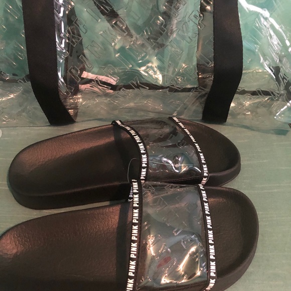 Victoria Secret Clear tote & Flip Flops! - Picture 2 of 2